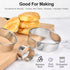 Round Cookie Press Set, 12 Graduated Circle Pastry Press, Heavy Duty Commercial Grade 18/8 304 Stainless Steel Cookie And Dough Press...