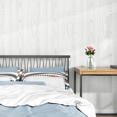 WESTICK White Wood Contact Paper for Countertops White Wood Peel and Stick Wallpaper Removable Kitchen Wood Grain Contact Paper for Cabinets and D...