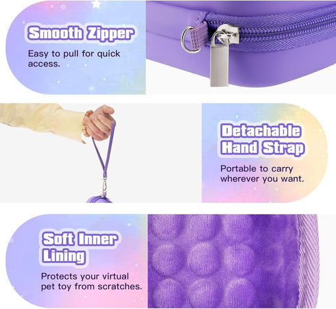 TiMOVO Carrying Case and Silicone Case for Bitzee Interactive Toy Digital Pet, Hard Protective Storage Case + Silicone Cover Fits Bitzee Virtual E...