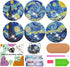 NUFTVI Diamond Painting Van Gogh Starry Night Coasters, 6 PCS Diamond Painting Coasters Craft Kits Gift for Beginners and Adults....