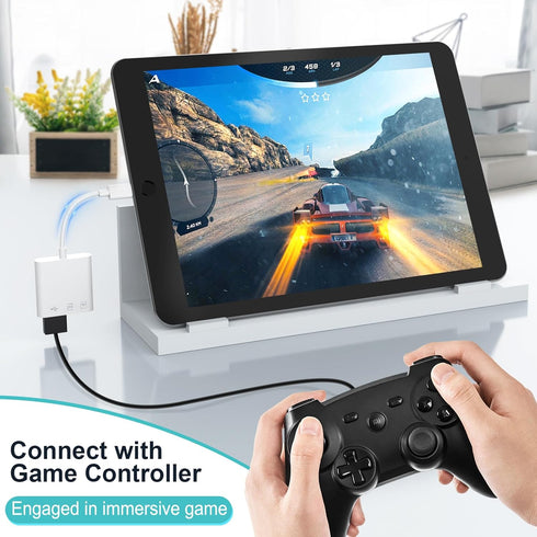 Lightning to SD Card Reader for iPhone,USB Camera Adapter 3 in 1 USB Female OTG Adapter Compatible SD/TF Card, Memory Card Reader Portable USB 3.0...