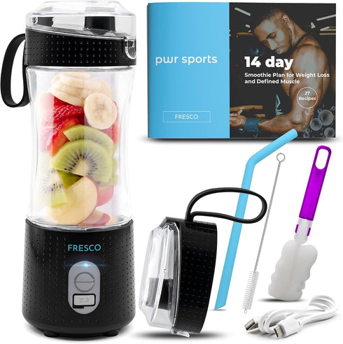Portable Blender for Shakes and Smoothies, Personal Size Blender, Fruit Smoothie Blender, Milkshake – Juicer Mini Blender 4000 mAh USB Rechargeabl...