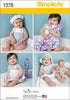 Simplicity 1378 Doll and Baby Clothes with Stuffed Animal Sewing Pattern, 15'' Dolls and 1-18 Month Babies...