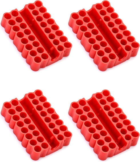 QWORK Screw Bit Holder Storage Box, 4 Pack 33 Hole Hex Bit Holder Rack...