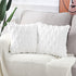 MADIZZ Set of 2 Soft Plush Short Wool Velvet Decorative Throw Pillow Covers 22x22 inch White Square Luxury Style Cushion Cases Pillow Shell for So...