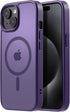 Tigowos Cellular Phone Case for iPhone 15 Plus & iPhone 14 Plus, Magnetic MIL-Grade Drop Tested, Matte Back Cover, Deep Purple......