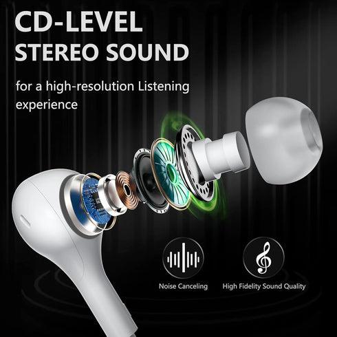 Bluetooth Neckband Headphones for Samsung S24 S23 FE in-Ear Magnetic Earbuds Noise Canceling Bass Stereo Sound Mic Wireless Headset for iPhone 15 ...