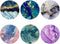 6 Pack Cellphone Phone Grip and Smartphones Stand, Collapsible Cell Phone Expanding Holder for Phone - Blue Green Black Rose Gold Purple Marble......