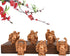 BRABUD 6pcs Resin Statue Laughing Buddha Statue Lucky Happy Buddha Figurines Feng Shui Decoration (2.5'' Gold)...