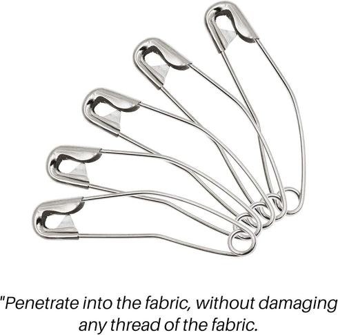 Quilting Curved Safety Pins for Quick Basting, Size 3, 100 Count...