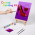 VOCHIC Paint and Sip kit Pre Drawn Canvas Painting Kit for Adults Painting Party Supplies Kit with Picture to Paint 1 Easel, 8 Acrylic Colors,3 Br...