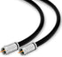 Conext Link RG6 Quad Shield Coaxial Cable F Connector 18 AWG 3GHZ 75 Ohm Sat TV (3FT, Black) ?33001?...
