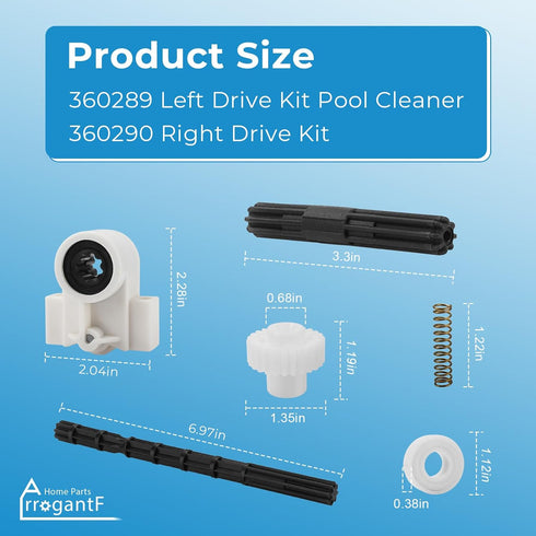 Pool Cleaner Replacement Parts for Pentair 360289 Left Drive Kit Bearings and Pentair 360290 Rebel Right Drive Kit Bearings,for Pentair Rebel and ...