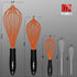 Walfos Whisk, Silicone Whisks Set of 5, Mini Stainless Steel Whisk 7+5in and Non Scratch Coated 7+9+11in Whisks, Suitable for Blending, Whisking, ...