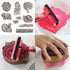 HASHCART Wooden Pottery Stamps for Block Printing - Stamp Set of 10, Made in India Ink Stamps, Wood Blocks for Crafting on Fabric, Blocks, Clay & ...