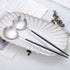 Salad Servers,Spoon and Fork Set 11.41 inch,18/10 Stainless Steel Salad Serving Titanium Plating (black silver)...