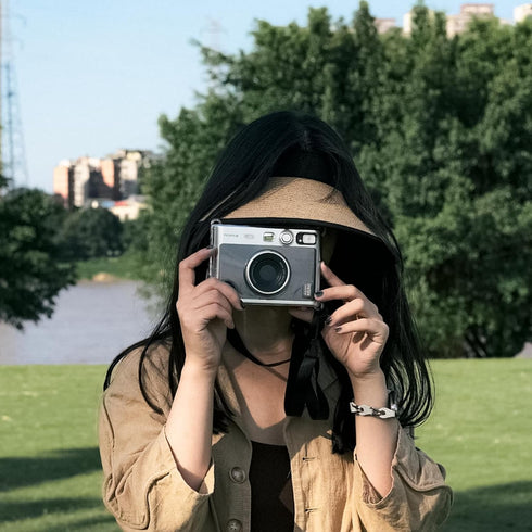 Rieibi Accessories for Fujifilm Instax Mini Evo Instant Camera, Gift Bundle Includes Clear Instax Mini Evo Case & Instax Mini Evo Lens Cap with An...