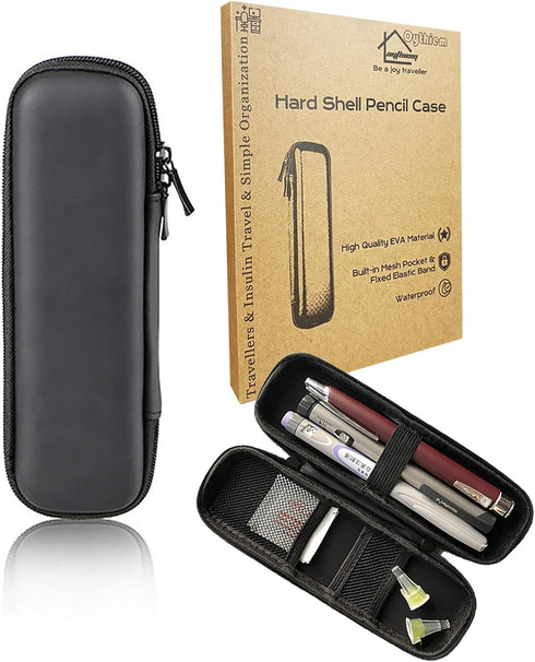 Slim Pencil Case for Adults, Travellers, Insulin Travel, Small Pencil Case Hard Shell, Simple Thin Waterproof Pen Case Organizer Box for Stylus To...