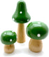 3Pcs Mini Mushrooms Miniature Figurines Wooden Mushrooms Fairy Garden Accessories for Micro Landscape Miniature Garden Flower Pots Bonsai Craft De...