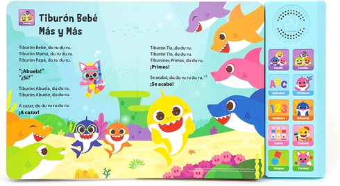 Pinkfong Baby Shark English Spanish Bilingual Learning Songs Sound Book l Bilingual Children's Sound Books l Interactive Learning Books for Toddle...