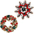 2Pcs Christmas Brooch Pin Rhinestone Brooch with Christmas Wreath Snowflake Design Enamel Lapel Pins for Christmas Holiday Party...