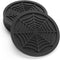 Silicone Coasters For Drinks - 6 Pack Unique Design Spider Drink Coasters, 4" Black Coaster Set by COASTERFIELD...