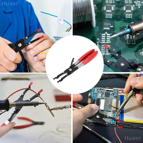 Akozon Car Soldering Pliers, Metal Soldering Plier Multi-Function Wire Welding Clamp Pick?Up Aid Tool Wire Welding Pliers For Automobile Maintenan...