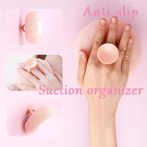 1 Pack Bath Body Brush Shower Sponge Courtesy Sponge Soap Balls Exfoliating Body Scrubber Soften Beautiful Skin for Women Scrub Body and Enjoy The...
