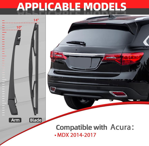 OTUAYAUTO 76720STXA01 Rear Wiper Arm Blade Kit - Replacement for Acura MDX 2014-2017...