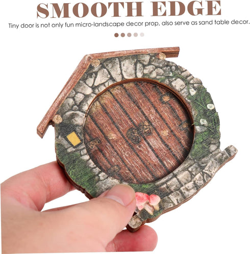 Fairy Garden Doors and Windows for Trees Miniature Fairy Gnome,DIY Yard Art Garden Sculpture Decoration Decor, Wooden Doors and Windows in The Yar...