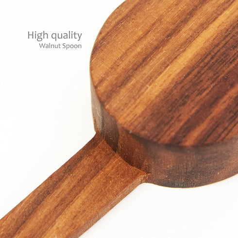 Wood Scoop for Canister - Measuring Spoon for Coffee Beans, Ground Coffee, Protein Powder, Spices, Tea and Bath Salt Scoop (Long)...