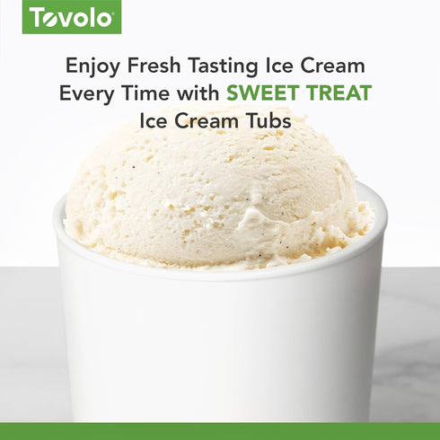 Tovolo Sweet Treat, Reusable Ice Cream Container for Homemade Ice Cream, Raspberry - 1 Quart Stackable Storage Tubs with Silicone Lids for Freezer...