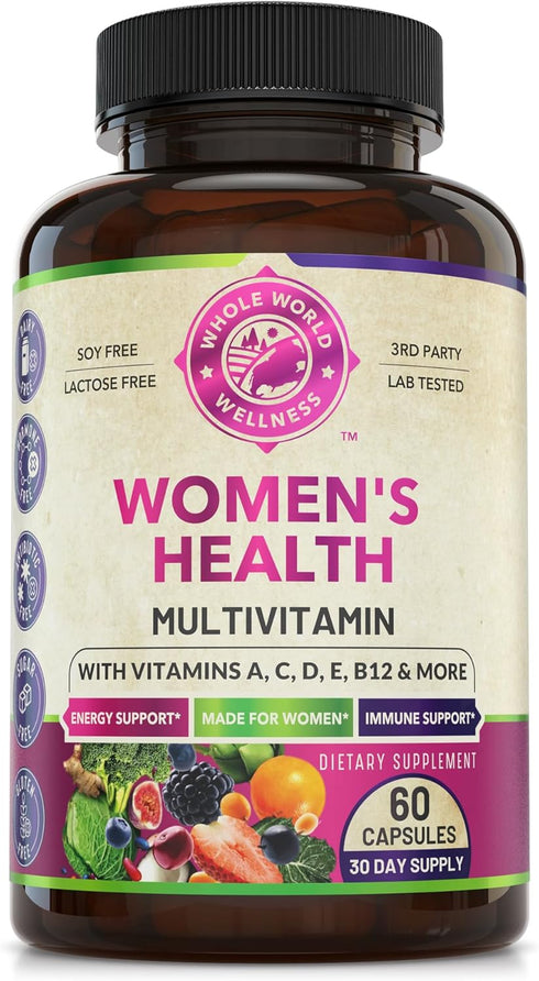Womens Daily Multivitamin Multimineral Supplement for Energy, Mood, Focus, Hair, Skin & Nails. Made for Women with 30+ Nutrients, Fruit & Energy B...