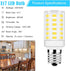 Led Freezer Light Bulb KEL 2811 2815 KEI D28A 6W Equivalent 100-265v 3.8w Refrigerator E17 Appliance Daylight White 5000K Range Hood Pack of 3...