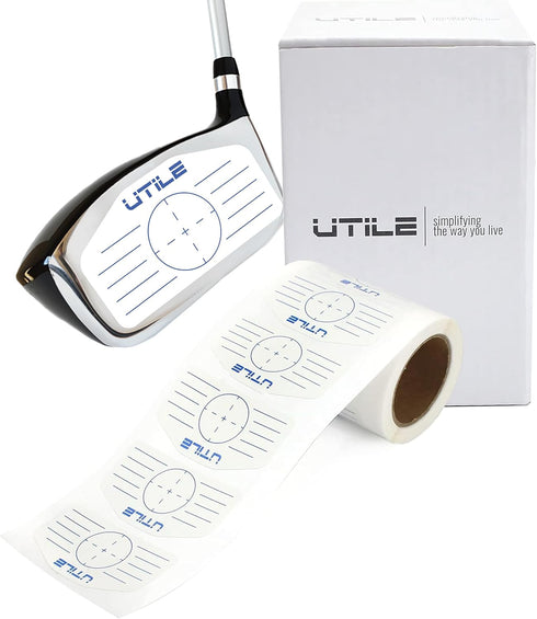 UTILE Golf Club Labels for Universal Iron – (250 Labels Pack) Golf Impact Tape for Golf Clubs, No Weight Added Golf Impact Sticker, for Easy to Ap...