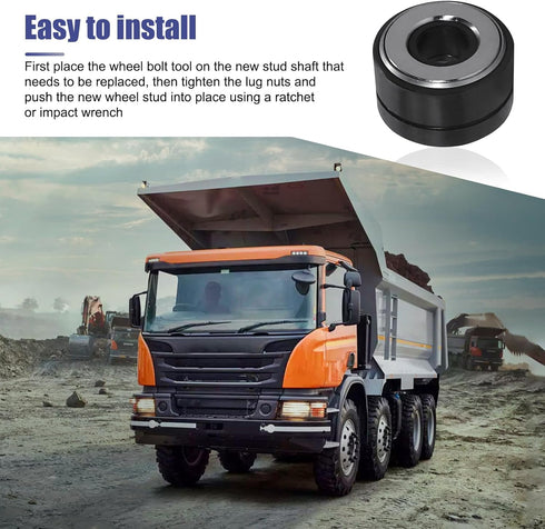 1 PC Automotive 22800 Wheel Stud Installer, 0.8" x 1.6" Replaces Damaged Broken Bolt Tool, Works with Ratchet or Impact Wrench, Universal for Most...
