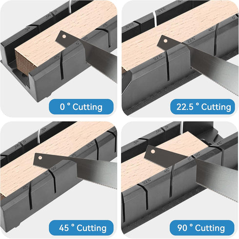 Miter Saw Box, 0/22.5/45/90 Degree Woodworking Miter Woodworking Miter Saw Box ABS Saw Box Cabinet Wood Angle Cutting Saw Box Wood Gypsum Oblique ...