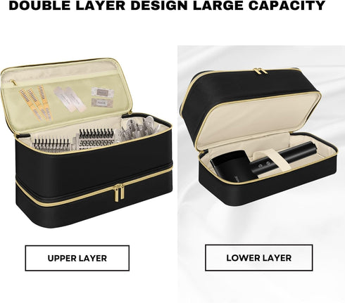 Double-Layer Travel Case for Shark Flexstyle, Carrying Case for Dyson Supersonic Hair Dryer/Dyson Airwrap, Waterproof Storage Case Travel Organise...