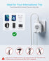 Italy Travel Plug Adapter, VINTAR US to Italy Power Adapter with 2 American Outlets, 3 USB and 1 USB-C Ports, 6 in 1 Type L Plug Adapter for USA t...