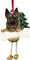 German Shepherd Ornament with Unique "Dangling Legs" Hand Painted and Easily Personalized Christmas Ornament...