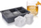 Viski Whiskey Ice Cube Tray with Lid, Large Makes Six 2-Inch Ice Molds, Perfect for Cocktails, Whiskey, Bourbon, and More, Stackable Silicone Mold...