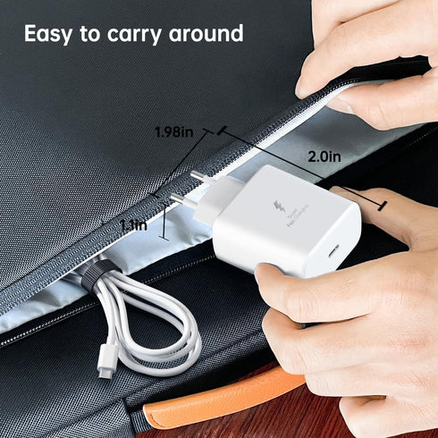 45W Europe Super Fast Charger European Travel Plug Adapter for Samsung Galaxy S24 S23 S22 S21 Ultra Plus iPhone MacBook iPad EU International Powe...