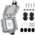 Outdoor Outlet Box Waterproof,Outdoor Power Outlet Box,Waterproof Ip66 Power Outlet,Outdoor Waterproof Socket,15A 250V Outdoor Plug Socket, in Use...