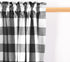 3 Pc Cotton Classic Country Farmhouse Kitchen Window Curtain -Black & White Buffalo Check Tier & Valance Set, 54" x 18" / 27" x 36"...