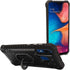 Compatible with Samsung Galaxy A20, Galaxy A50 - Aluminum Metal Hybrid Ring Stand Phone Case - ZY0 Black...