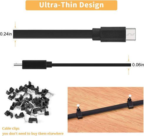 2 Pack 16.4FT Power Extension Cable Compatible with WyzeCam,WyzeCam Pan,WYZE Cam OG,KasaCam Indoor,NestCam Indoor,Blink,Amazon Cloud Cam,USB to Mi...