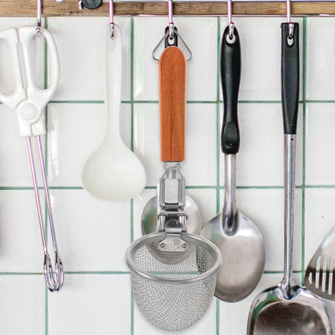 Kichvoe Stainless Steel Noodle Strainer Mesh Pasta Basket Spaghetti Boiling Basket Fine Wire Mesh Sieve Cooking Frying Spider Spoon for Pasta Rame...