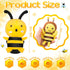 Jerify 6 Pieces Bee Plush Bee Stuffed Animal, Bees Plush with Yellow Toy, Cuddly Large Soft Bee Pillow 2 Sizes 7.87 Inches 4.72 Inches...