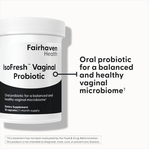 Fairhaven Health IsoFresh Vaginal Probiotics for Women | Supports Healthy pH Balance for Women and Vaginal Odor* | One Per Day | Lactobacillus Ble...