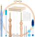 MSDADA 21-Piece Punch Needle Set, Adjustable Tool, Wooden Handle Embroidery Pens, Hoops, Cloth, Perfect for Adult Beginners & Gifts (Blue)...